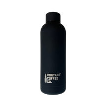 Load image into Gallery viewer, Contact Coffee Co Black Soft Touch Water Bottle
