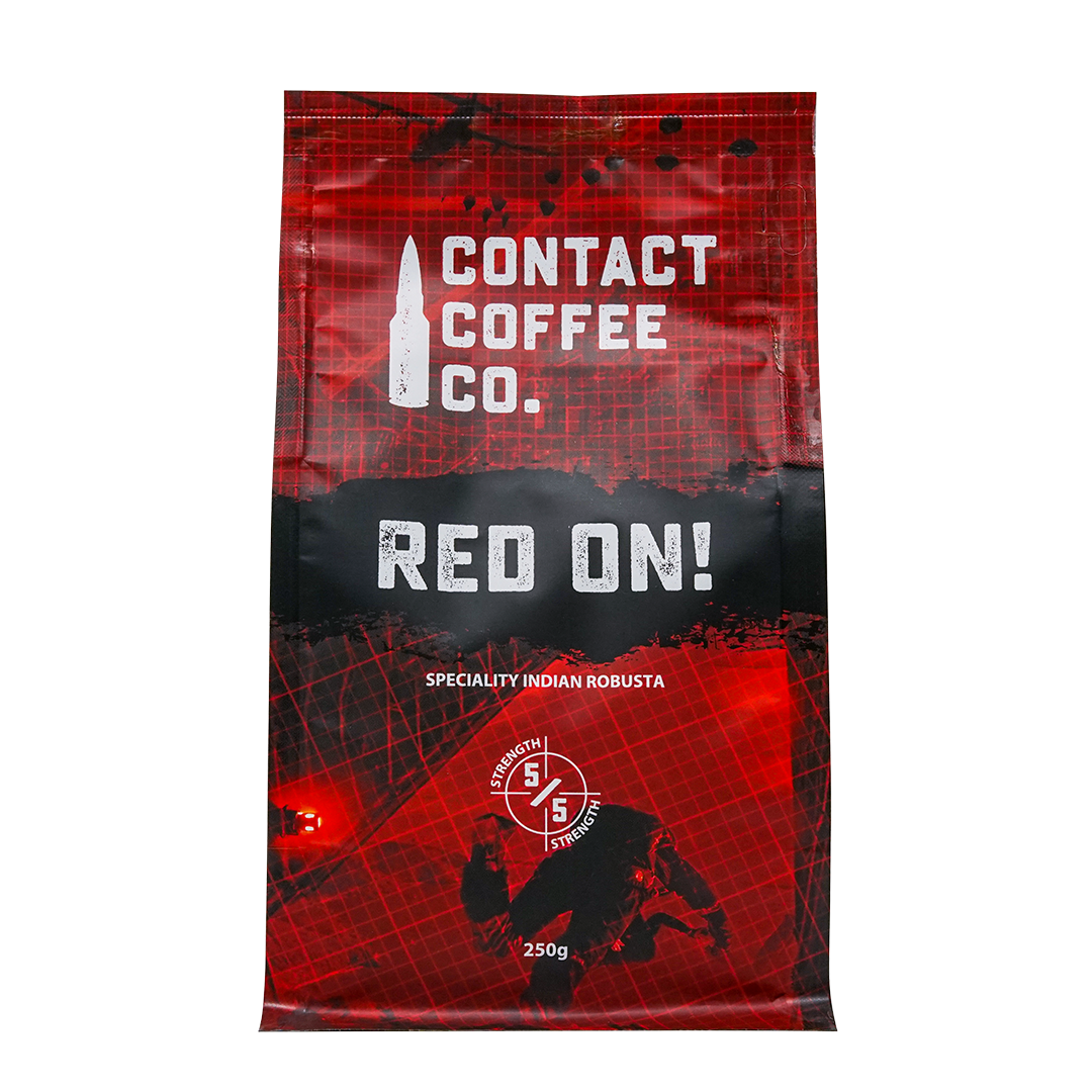 Red On high caffeine coffee from Contact Coffee Company, fuel for a GTA 6 launch night session