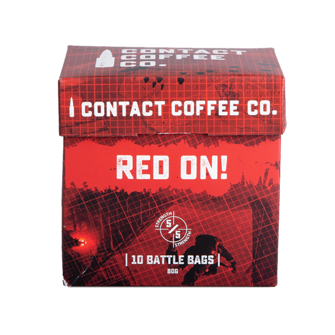 Red On high caffeine coffee brew bags, a stocking filler for men