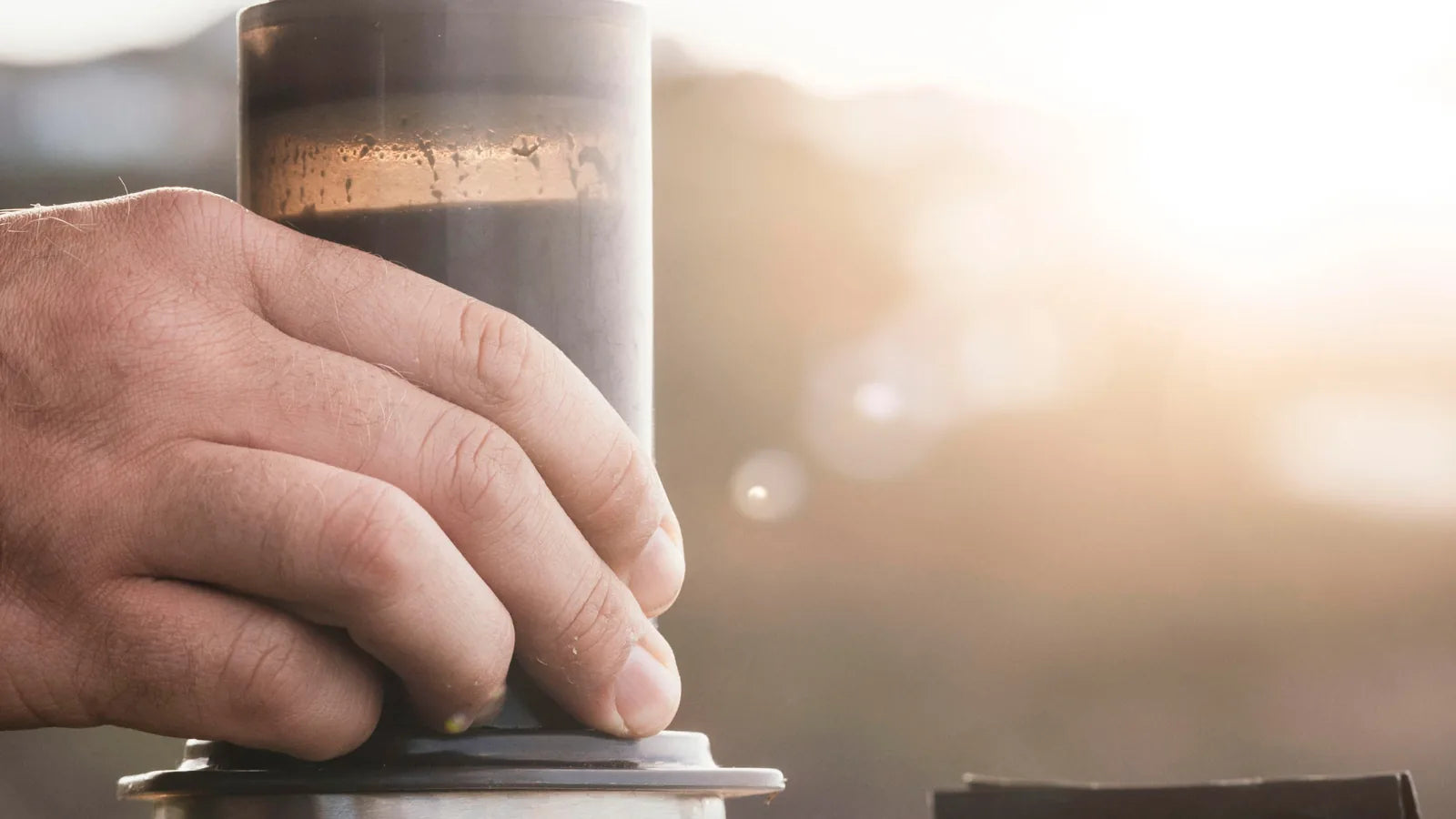 AeroPress coffee maker with the latest attachments
