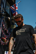 Load image into Gallery viewer, Contact Coffee Camo T-Shirt, Black
