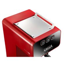Load image into Gallery viewer, top of red gaggia espresso machine
