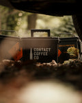  Ammo box with Contact Coffee logo on front