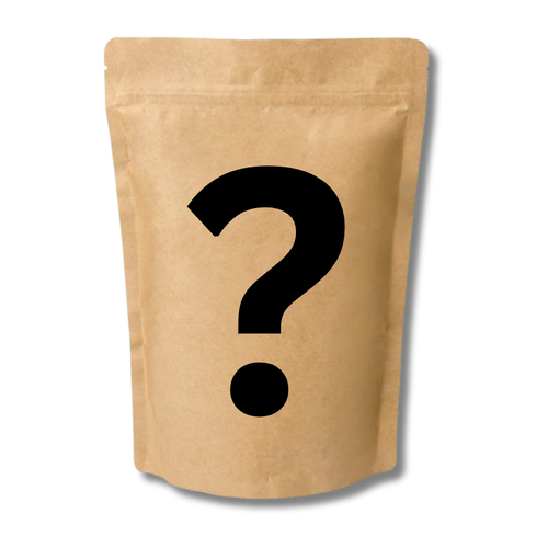 coffee bag with question mark on it