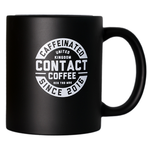 black contact coffee co mug