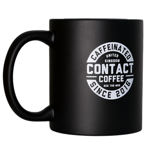 black contact coffee co mug