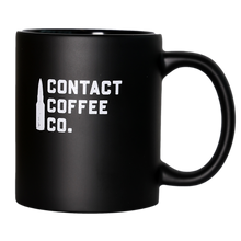 Load image into Gallery viewer, contact coffee co mug alpha black military mug
