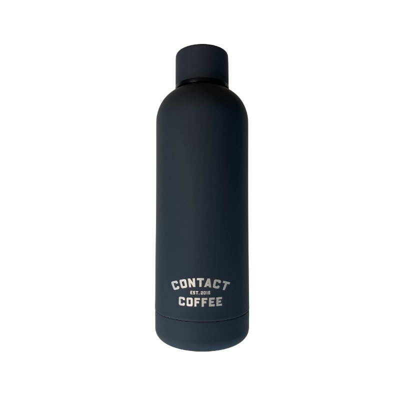 Contact Coffee Co Grey Soft Touch Water Bottle